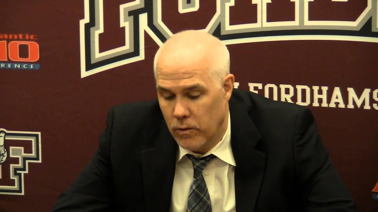 St. Bonaventure head coach Mark Schmidt after 7665 win at Fordham