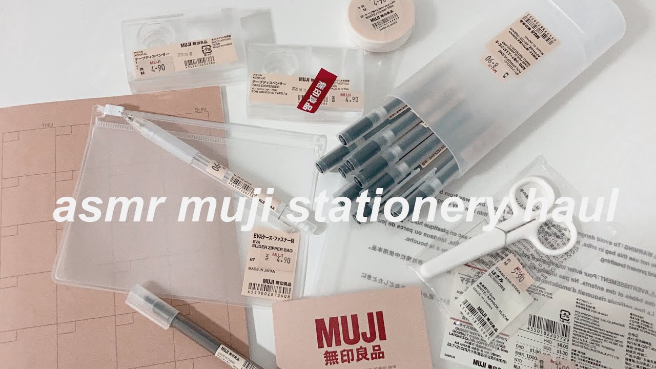 muji stationery haul | asmr, muji malaysia