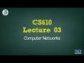 CS610 Lecture 03 | Computer Networks | Virtual University