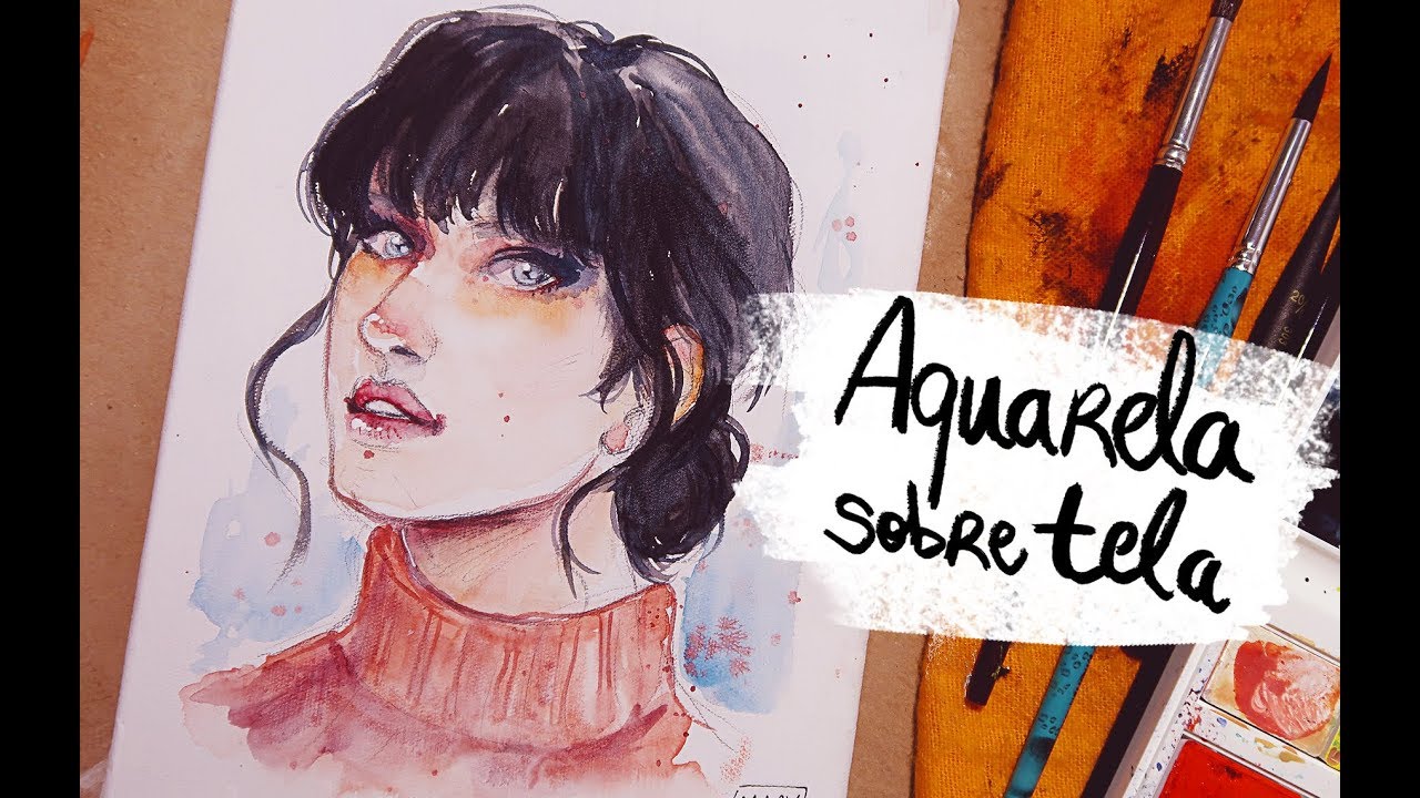 Como Preparar Tela Para Aquarelar Youtube