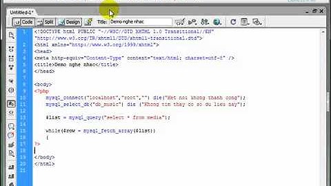 Hướng dẫn làm web nghe nhạc đơn giản với ngôn ngữ PHP MYSQL