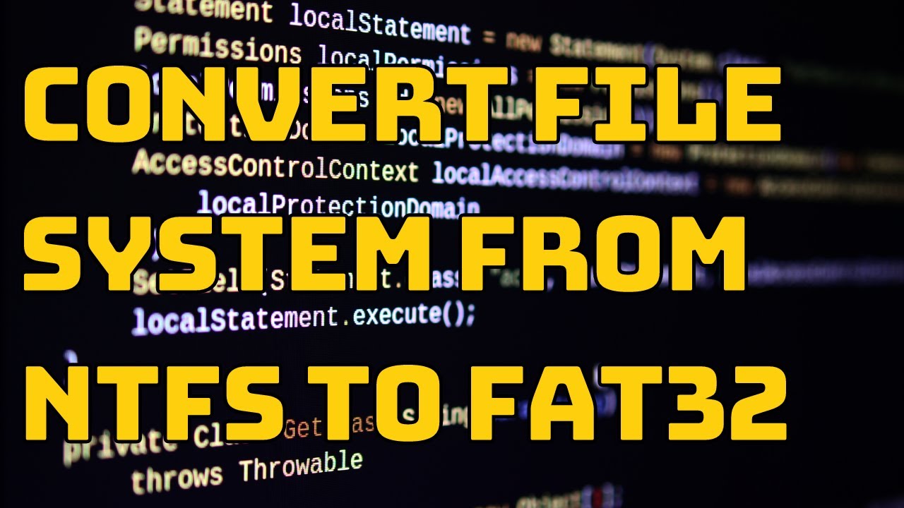 Convert File System From NTFS to FAT32 Using CMD ⏬👇 - YouTube