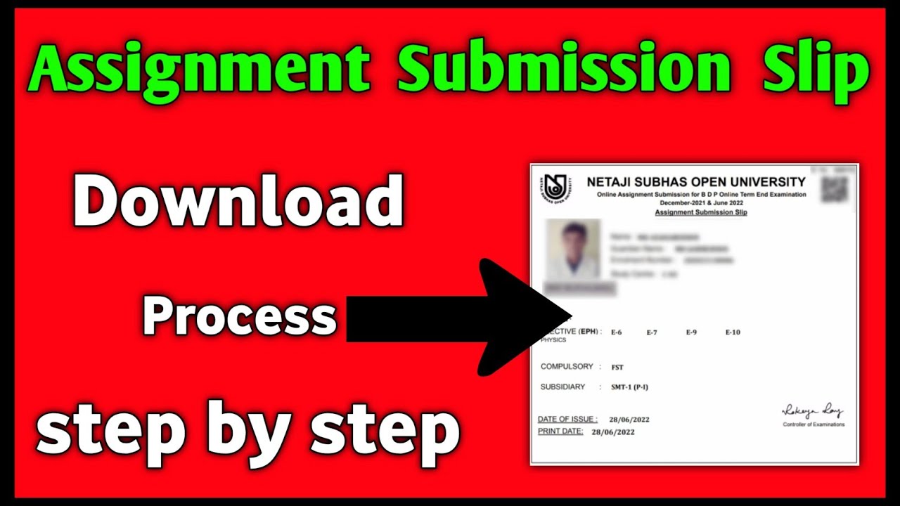 ug assignment submission slip download