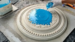 Gypsum Medallion Mold Making ✓ Full Tutorial for Ceiling Medallion