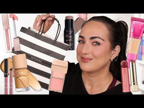New Makeup from Patrick Ta, Rare Beauty, NARS, Sephora Collection & More! Try-On Beauty Haul