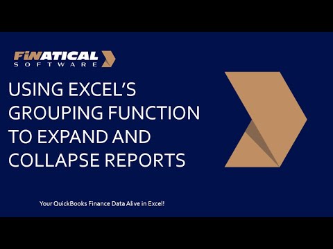Using Excel's Grouping Functionality with Flash Reports - YouTube