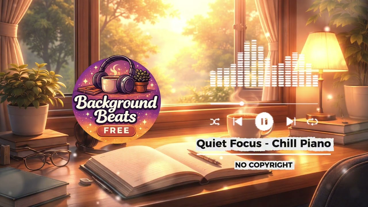 Quiet Focus – Chill Piano Ambient Background Music | FREE No Copyright