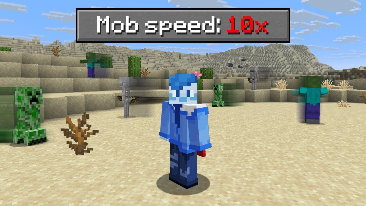 Beating Minecraft but Every Mob is 10x Faster... - YouTube