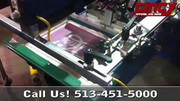 Screen Printing T-Shirts in Cincinnati /w Our M&R Diamondback Automatic Printer