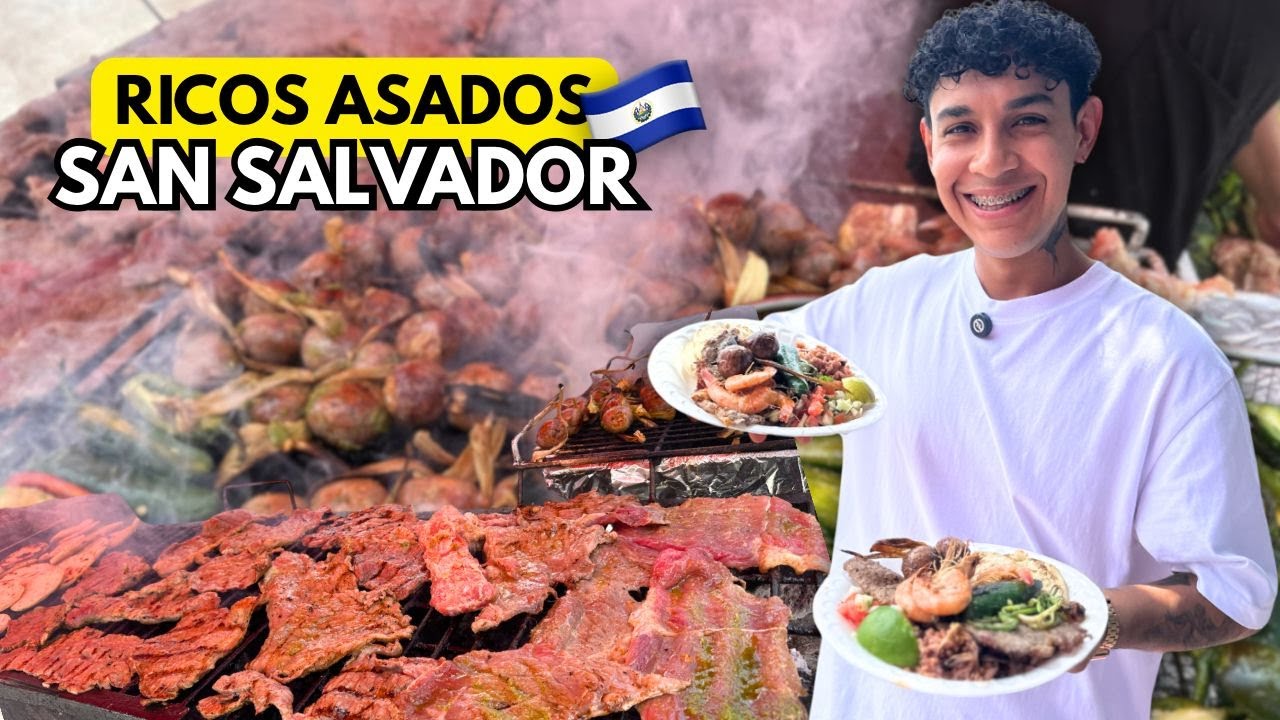 De la parrilla al plato 🤤 Asados al carbón en San Salvador😮‍💨🇸🇻