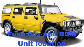 HUMMER H2 FUSE BOX AND UNITS LOCATION