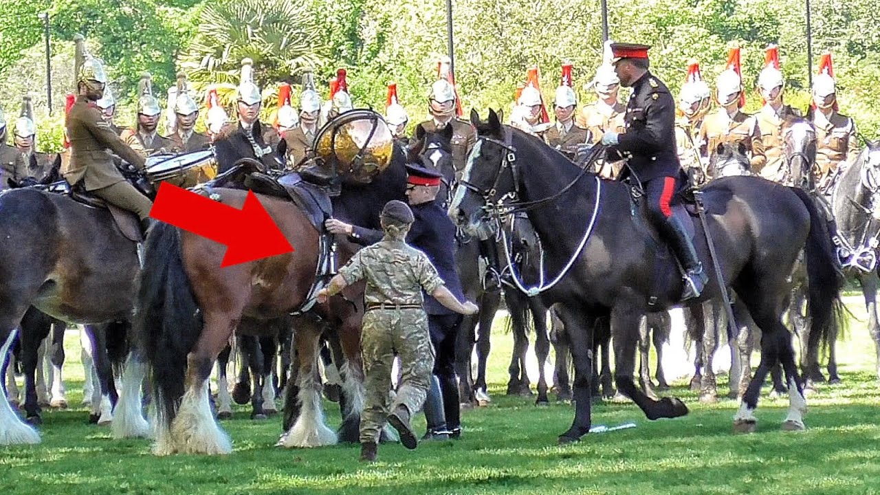 SHE RUNS QUICKLY — MAN HANGS TRAPPED ON SIDE OF HORSE