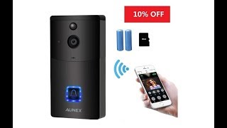 Aunex Video Wireless Doorbell, Black