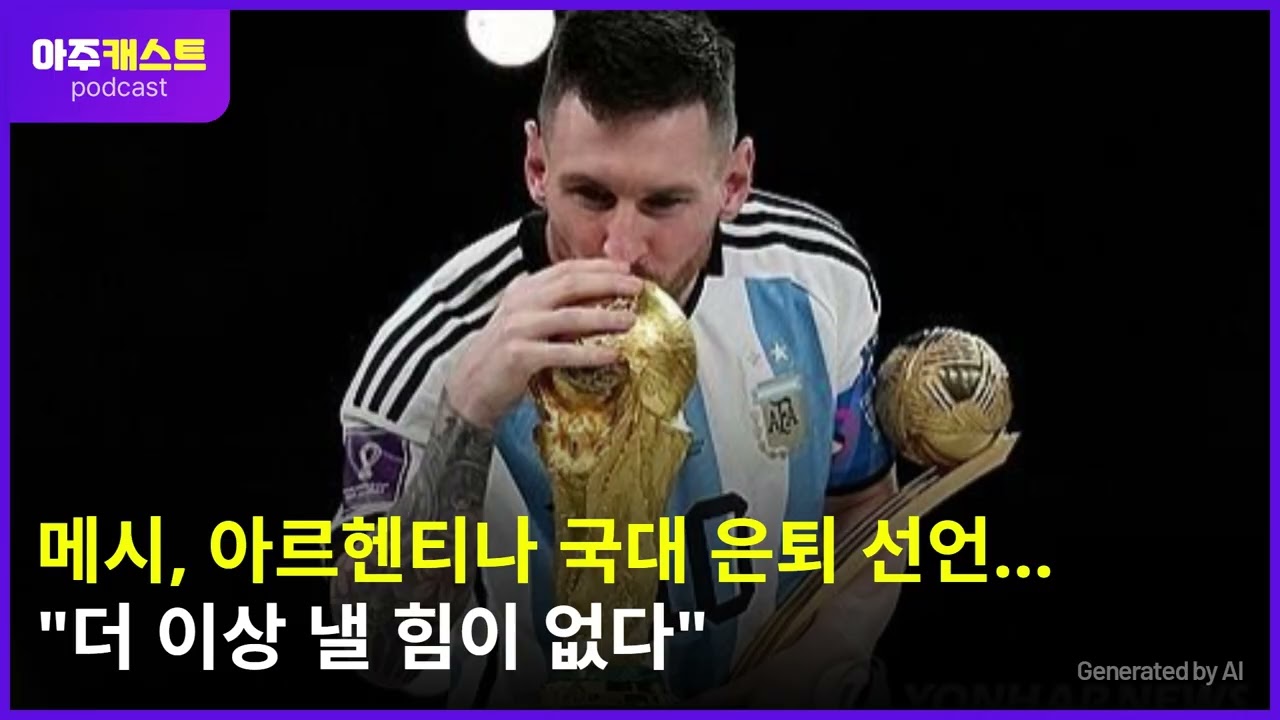 메시, 아르헨티나 국대 은퇴 선언…더 이상 낼 힘이 없다