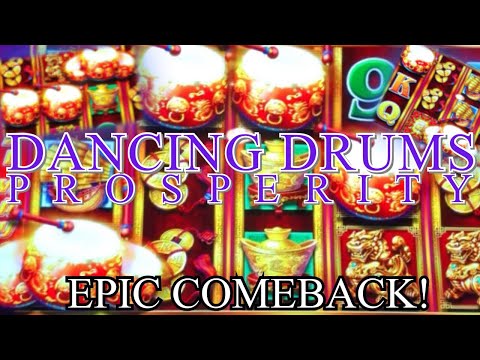 EPIC COMEBACK! DANCING DRUMS SLOT MACHINE $5.88 & $10 MAX BET BONUSES! MUST SEE!! 馃ぉ馃憤馃榿