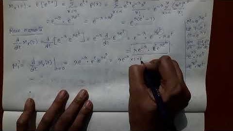Deriving the mean and variance of Poisson distribution  using MGF