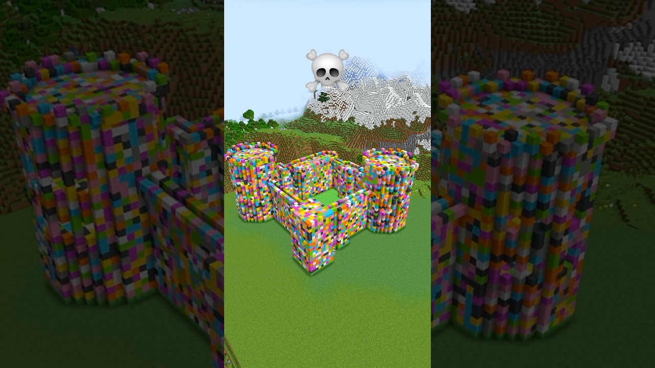 Minecraft Bouncy Castle Build Battle - Noob vs Pro vs Hacker vs God 