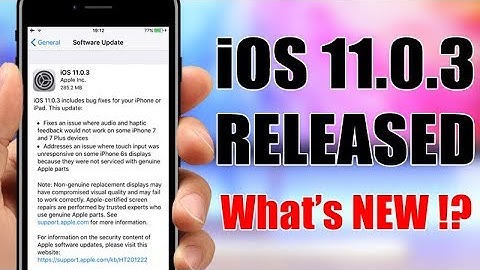 iOS 11.0.3 - What