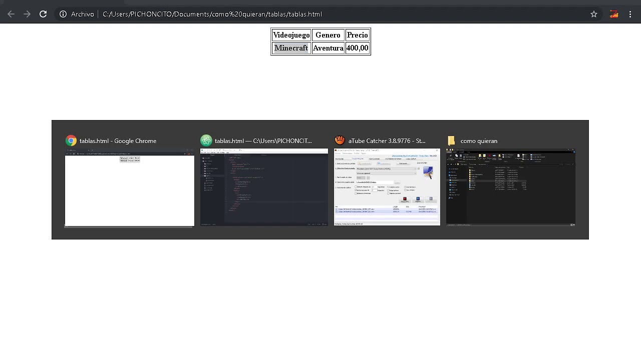 Uso de tablas en HTML (con CSS) YouTube