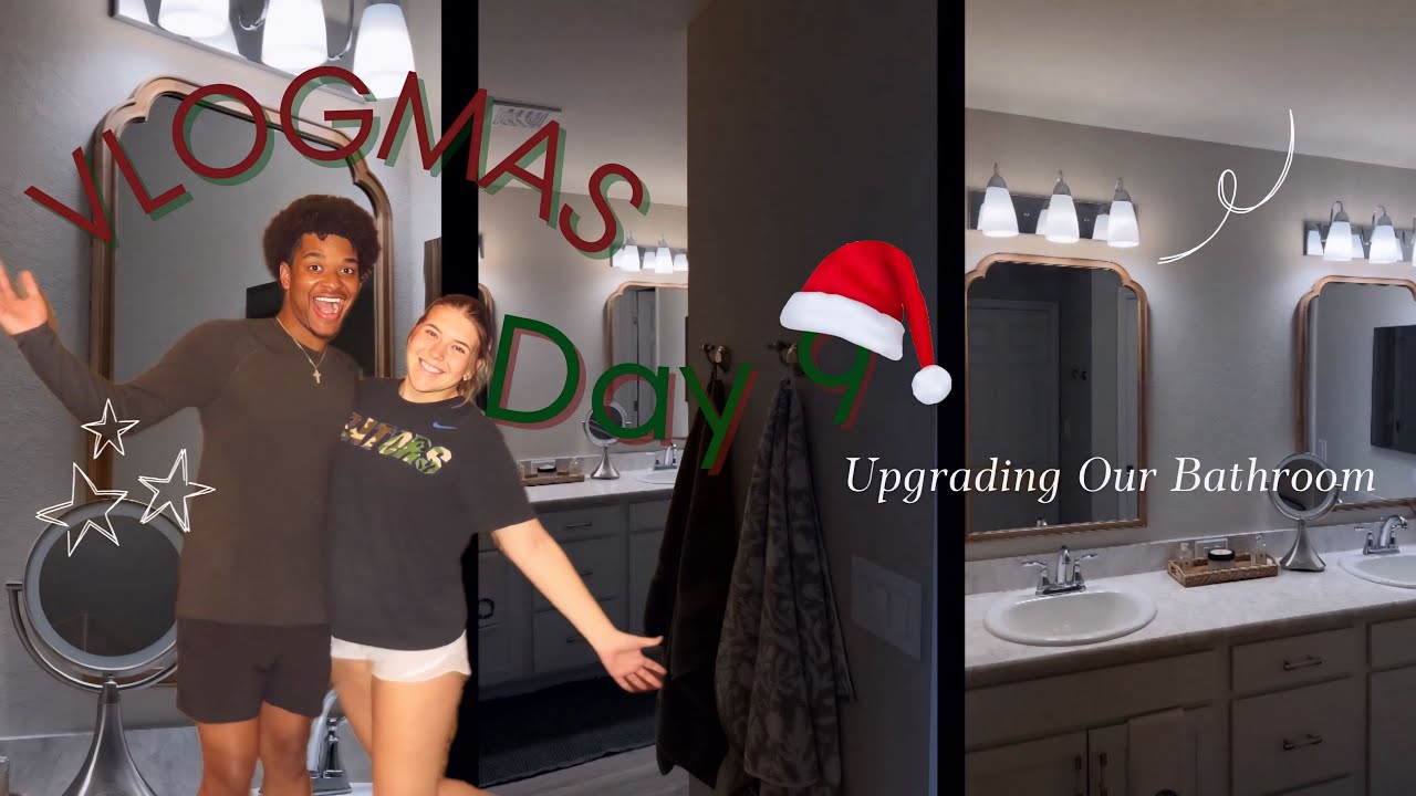 День 9 Vlogmas: Модернизация нашей стандартной ванной комнаты от застройщика!!