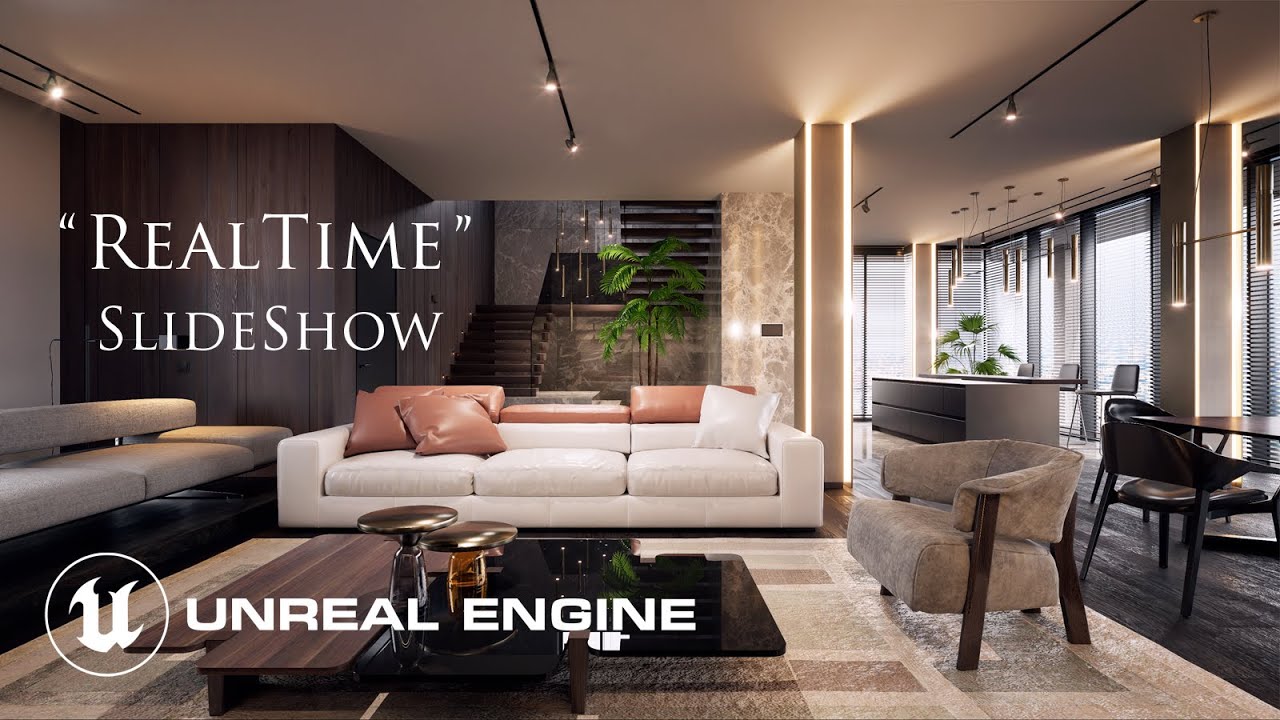 Unreal Engine 4 Realtime Slideshow Interior Design - YouTube