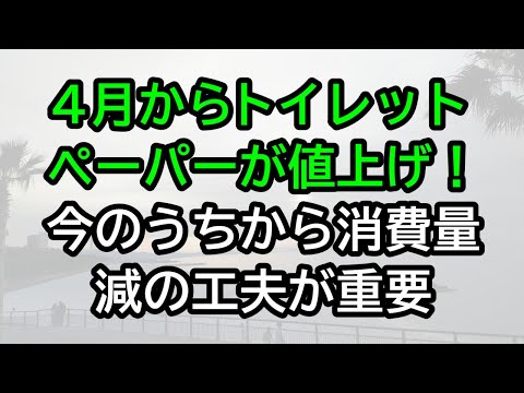 4月からトイレットペーパーが値上げ！今のうちから消費量減の工夫が重要