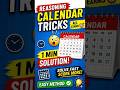 “Calendar Tricks 😱 | Reasoning Easy Method | All Exams” #bankexams #educationchannel