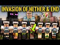 Invasion of nether  end  minecraft adventure movie villagers vs pillagers series