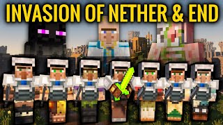 INVASION OF NETHER & END | Minecraft Adventure Movie (VILLAGERS VS PILLAGERS Series)