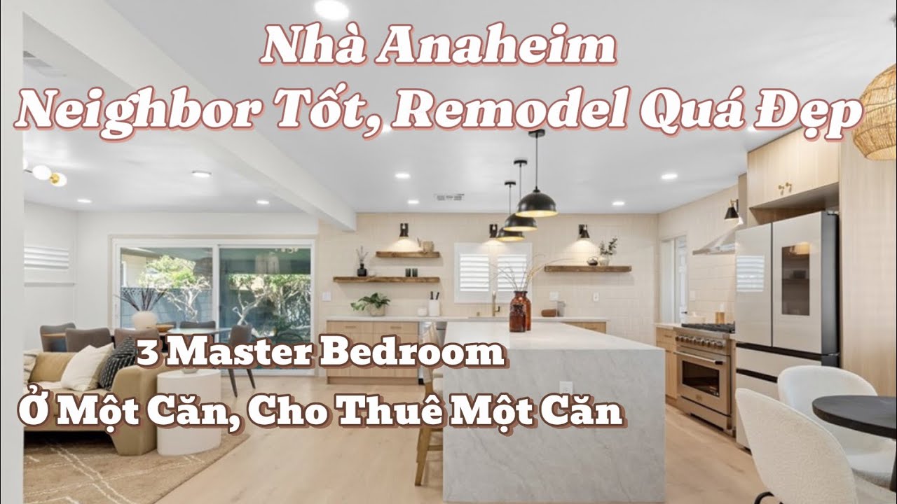 Nhà Anaheim Remodel Quá Đẹp. Corner Lot. Có Tới 3 Master Bedrooms. Hiếm Có Khó Tìm.