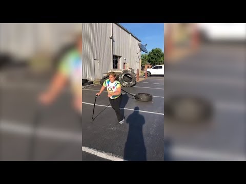 Woman with Cerebral Palsy Defies Odds By Completing CrossFit Tire Drag