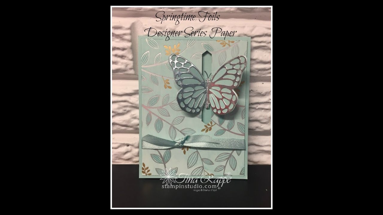 Springtime Foils Butterfly Pop Through Card - YouTube