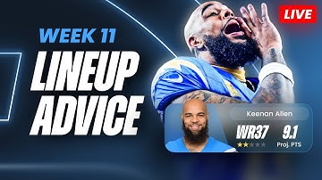 Fantasy Football Week 11 Start/Sit Lineup Advice | NFL Inactives & Injury Updates