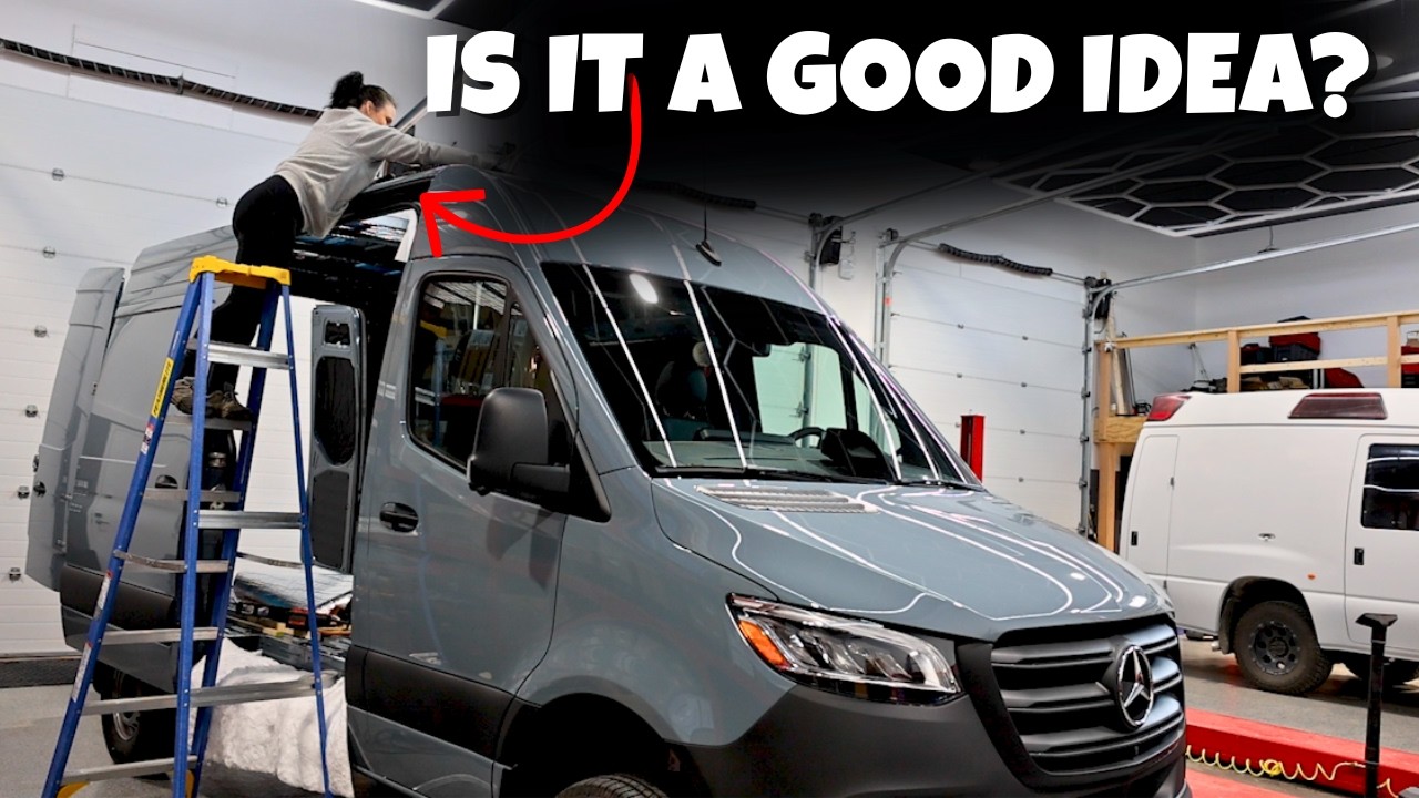 I'm so nervous. First hole in the van | Installing a roof vent