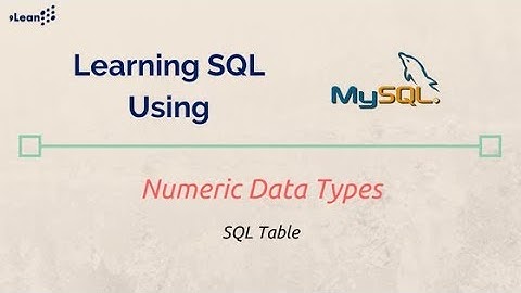 SQL using MySQL : Numeric Data Types