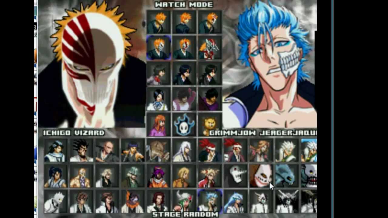 Bleach Mugen Gameplay Vizard Ichigo VS Grimjow YouTube