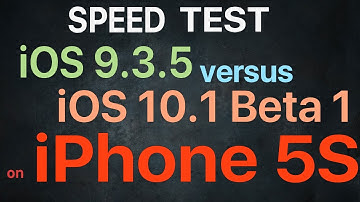 iPhone 5S : iOS 9.3.5 vs iOS 10.1 Beta 1 / Public Beta 1 Speed Test / Performance Test