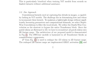 Depth-Wise Convolutions in Vision Transformers for Efficient Training on Small Datasets