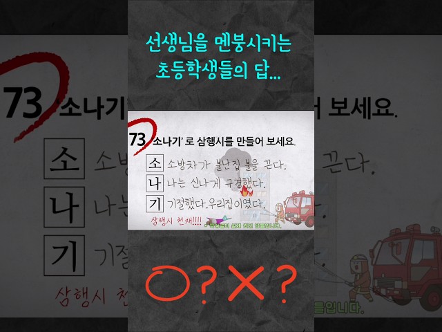 초등학생 레전드 오답 모음 #유머 #유머 #각종유머 #웃긴영상 #웃긴짤 #코미디 #개그 #시험답 #웃긴답