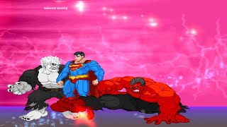 Superman vs Red Hulk & Solomon Grundy | INSANE EPIC SUPER BATTLE  | DC Universe x Marvel Universe