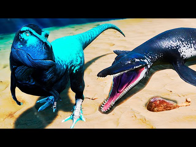Tiranossauro Rex Azul + Adotado pelos Rex Gigantes? Lago dos Ichthy, Beasts of Bermuda