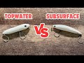 Topwater Lures VS. Subsurface Plugs [When To Use Each]