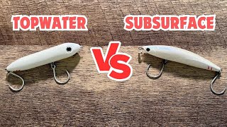Topwater Lures VS. Subsurface Plugs [When To Use Each]
