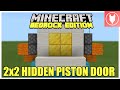 Minecraft Bedrock - 2x2 Hidden Piston Door (Jeb Door) Tutorial ( Xbox/ MCPE/ Windows 10/ Switch)