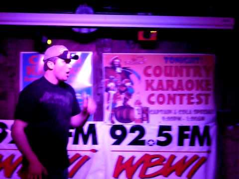"Wink" Neal McCoy me singing karaoke 3-26-10 Mineshaft, Hartford, WI.