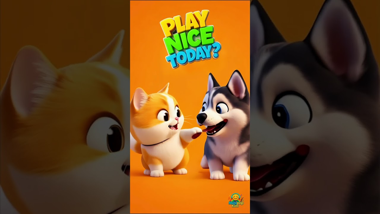 😼🐶 No Fight! | When a Cat & Dog Learn Peace Like Siblings 💖 | Musipop Kids Q-Boosters | 萌萌加油站