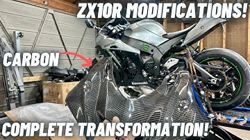 KAWASAKI NINJA ZX10R COMPLETELY TRANSFORMED WITH LOTS OF MODS!