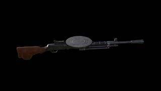 DP-28 3d game ready model screenshot 3