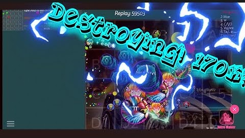 Blob.io - Destroying Noobs😎 [Crazy Mode] Tricksplit - Pop split - cannon split - line popsplit!