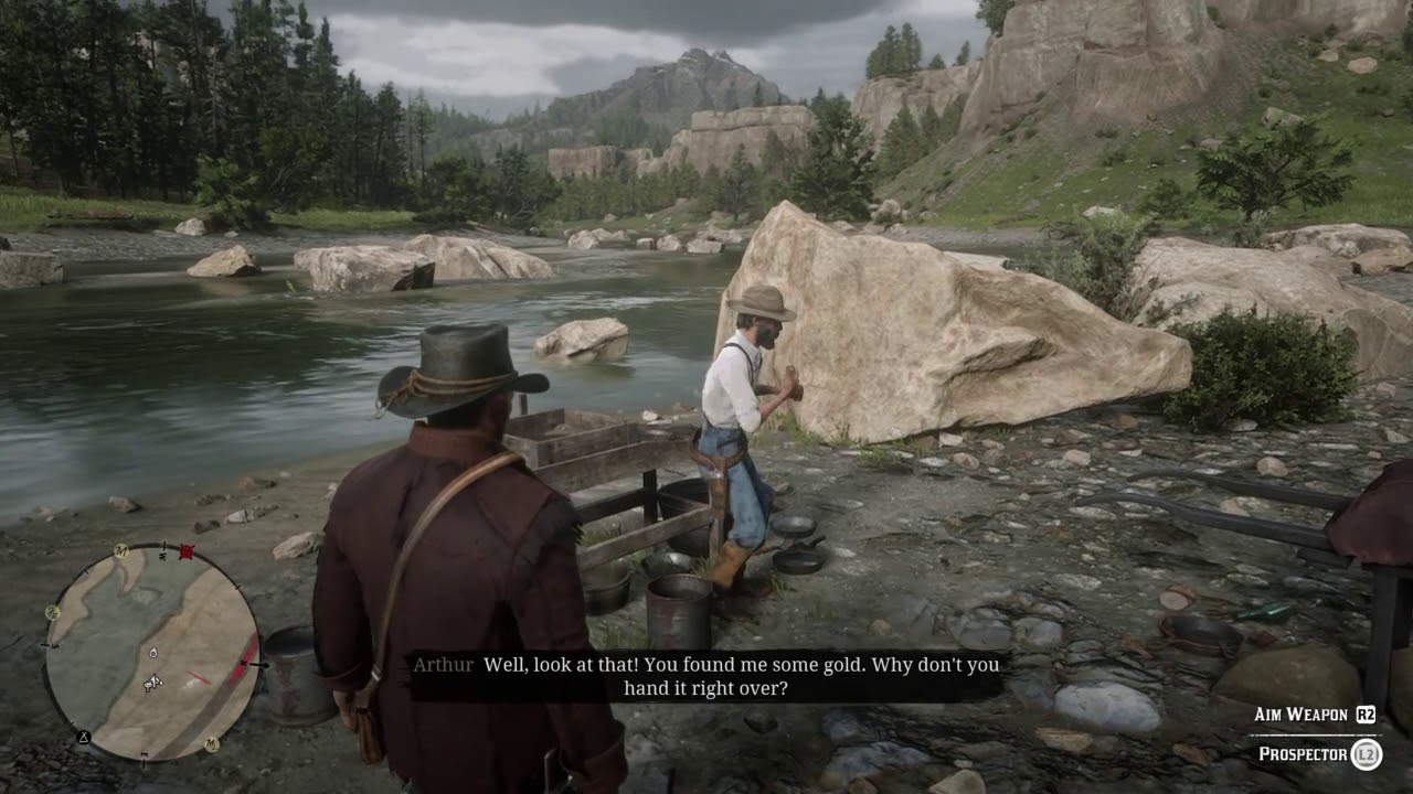 Red Dead Redemption 2 Robbing A Gold Miner Youtube